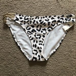 Aerie Leopard Tie Knot Bikini Bottom